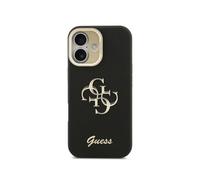 Funda per smartphone Guess Effetto Granulato Nera con Supporto per iPhone 17