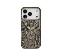 Funda per smartphone Guess PC+TPU Marrone MagSafe Stampa Pitone per iPhone 17 Pro Max