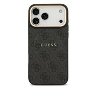 Funda per smartphone Guess Polipelle Nera MagSafe Logo Classico per iPhone 17 Pro Max