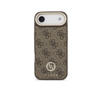 Funda per smartphone Guess Polipiel Marrone Logo 4G Strass MagSafe per iPhone Air