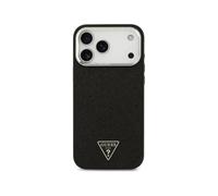 Funda per smartphone Guess Polipiel Nera Glitter MagSafe per iPhone 17 Pro Max