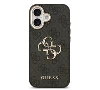 CG MOBILE Guess 4G - Custodia con logo classico 4G per iPhone 17 (nero/oro)