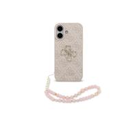 Funda per smartphone Guess Polipiel Rosa Logo 4G Perle per iPhone 17
