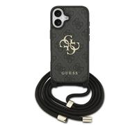 Funda per smartphone Guess PU 4G Logo con cordino nera per iPhone 17