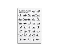 Fundamental Pilates Core Exercises Metal Tin Sign Workout Chart for Exercise Room Decor and Studio Training 8 X 12 inch