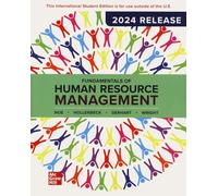 Fundamentals of human resource management. 2024 release