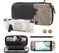 FUNDIARY Custodia per interruttore per Zelda Tear of the Kingdom, borsa da viaggio rigida sottile e portatile per Nintendo Switch kit di accessori con guscio protettivo per PC, pellicola protettiva,