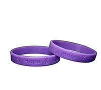 Fundraising For A Cause, braccialetto viola per la consapevolezza della violenza domestica - Bracciale viola in silicone per adulti 02 Bracelets Braccialetto in silicone con violenza domestica.