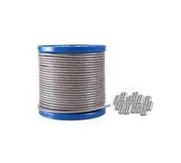 Fune Cavo Acciaio, 2mm*20m Cavo Inossidabile Rivestito PVC, Cavo Metallico in Acciaio Inox 316