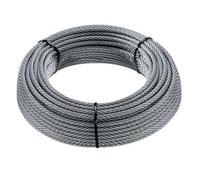 Fune Cavo Corda Acciaio Zincato 72 Fili Diametro 2,3,4,5,6,8mm 10/25mt