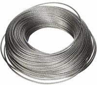 FUNE CAVO CORDA COMMERCIALE ACCIAIO ZINCATO Ø 4 MM X 100 MT - 6X12 + 6AT -420 KG