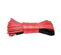Fune da traino, Corda Per Verricello Da 2 Pezzi, Sintetica In Linea 5 Mm * 15 M Con Guaina E Ditale Per Fuoristrada 4WD ATV UTV Per SUV,per camion, ATV, barche(Red)