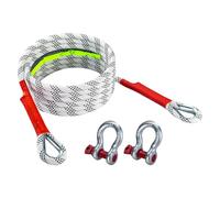 Fune da traino per recupero cinetico - da traino elastica per carichi pesanti, linea di trazione in nylon ad alta resistenza, 2 fibbie a rilascio in acciaio incluse | Attrezzatura professional