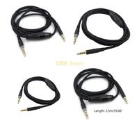 Fune del microfono per cuffie K32C da maschio a maschio 3,5mm 1,5M 60 pollici di lunghezza per HyperX Cloud/Cloud per cancellazione del rumore Alpha