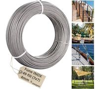 Fune Metallica Cavo Acciaio INOX AISI 316 49F.-D.4mm