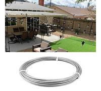 Fune metallica in acciaio inossidabile, Cavo in acciaio inossidabile for luci sospese, ringhiere for ponti, 3 mm, argento, 1 m-100 m(55M/180ft)