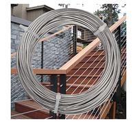 Fune metallica in acciaio inossidabile, Cavo metallico in acciaio inossidabile da 1/8 di pollice di diametro, lunghezze multiple for ringhiere, ponti, balaustre(55M/180ft)