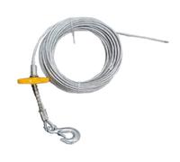 FUNE METALLICA ZINCATO CAVO VERRICELLO ARGANO GANCIO TRAINARE RIMORCHIO 20MT 5MM