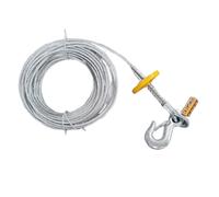 FUNE METALLICA ZINCATO CAVO VERRICELLO ARGANO GANCIO TRAINARE RIMORCHIO 30MT 6MM