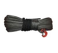 Fune per verricello 12mm x 40m Corda sintetica in fibra di fibra con gancio for il recupero 4WD con fune per verricello resistente(Oranje)