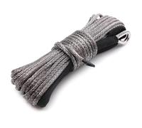 Fune sintetica per verricello, Corda sintetica for verricello da 1/4 di pollice x 50 piedi multicolore for recupero fuoristrada ATV UTV(Grey)