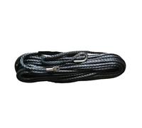 Fune sintetica per verricello, Fune for verricello sintetica multicolore da 10 mm x 30 m, 9300 kg, for camion e veicoli fuoristrada(Black)