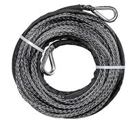 Fune sintetica per verricello, Prolunga for fune sintetica for verricello 6 mm x 30 m multicolore for recupero fuoristrada ATV UTV(Black)