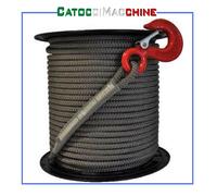 FUNE TESSILE Ø mm 10 mt 150 ALTA TENACITA' DOPPIA TRECCIA GRIGIA 2200 kg DOCMA