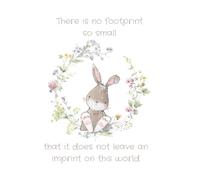 Funeral Guest Book: There is no footprint so small: Memorial and funeral service guest book for newborn babies and small children. Book of condolence ... an adorable bunny rabbit and wildflowers.