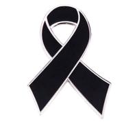 funerali Spilla a nastro nero Spilla Spilla con nastro nero | Decorazioni for spille commemorative funebri for la consapevolezza del cancro al polmone