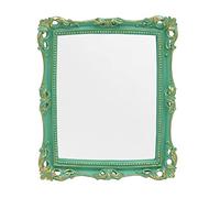 Funerom Specchio decorativo vintage, 28 x 24 cm, specchio da trucco da tavolo e da parete, quadrato (verde chiaro)