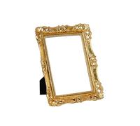 Funerom Specchio decorativo vintage, da parete e da tavolo, quadrato (oro antico, 22,4 x 17,3 cm)