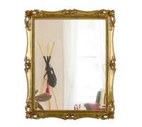 Funerom Specchio decorativo vintage, da parete e da tavolo, quadrato (oro antico, 42 x 34,3 cm)