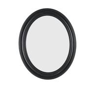 Funerom Specchio ovale da bagno per camera da letto, 50,8 x 40,6 cm, colore: nero, 50,8 x 40,6 cm