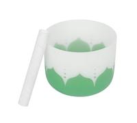 FUNFANG Campana tibetana da 20,3 cm con mazzuolo rituale per musicoterapia campana tibetana in cristallo con martelletto e O-ring in gomma per la creazione di musica