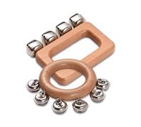 FUNFANG campane strumento Campane in legno Campane strumenti musicali Shaker Musicali Campane Strumento a percussione musicale 2 Pack Mano Jingle Bells Shaker Jingle Bells Musical Percussioni