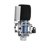 FUNFANG Microfono a condensatore XLR per registrazione da studio -9 Microfono a condensatore cardioide-direzionale con struttura in metallo Ampia risposta in frequenza con supporto antiurto parabrezza