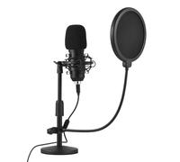 FUNFANG microfono da gioco microfono microfono USB Microfono da gioco Kit microfono a condensatore cardioide Microfono podcast con supporto da tavolo Supporto antiurto Prevenzione Spray Filtro Net per