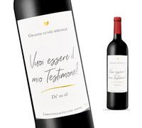 FunFest - Etichetta Bottiglia di Vino Testimone - "Vuoi essere il mio Testimone?" (Grand Cru/Italiano)