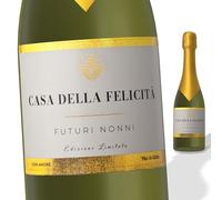 FunFest - Set 2 Etichette Bottiglia Prosecco/Spumante - Futuri Nonni - Bianco & Oro