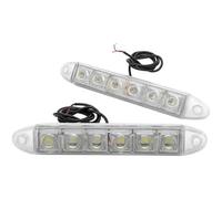 FUNFOB Indicatori di direzione 12V 2 Pezzi Auto SUV Camion Luci Di Marcia Diurna DRL Super Bianche Indicatori Di Direzione Fendinebbia Fari Indicatori Specchio Lateral(12led)