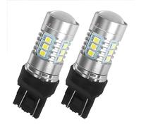 FUNFOB Indicatori di direzione 2 Lampadine A LED per Luci Diurne per Auto 580 DRL Canbus per Fiat 500 2007 2008 2009 2010 2011 2012 - Bianco 6000K Indicatori Specchio Lateral