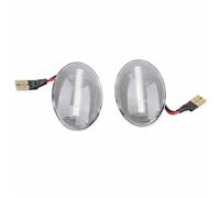 FUNFOB Indicatori di direzione Luce Posizione Laterale Dinamica LED Lente Fumé Parafango Anteriore Auto Per Opel Per Corsa B Per Corsa C Indicatore Direzione Indicatori Specchio Lateral(Crystal)