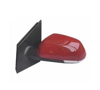 FUNFOB Specchietti Esterni Completi per VW per Polo 2006-2010 Indicatori Direzione Riscaldamento Regolazione Elettrica Porta Ala Laterale Gruppo Specchietto Retrovisore Specchio(Rosso,Electric L)