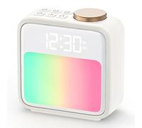 FUNFOR Wake-Up Light Sveglia, Lampada da Comodino, 6 Suoni Natura, 10 RGB Luce Colorata, 2 Allarmi, Snooze, Sveglia Con Luce per camera da letto salotto