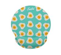 FUNFUL Tappetino per mouse ergonomico in gel per uova con design allegro e anti-stress, tappetino per mouse Kawai, poggiare il polso, in gel, lavabile a mano e antiscivolo, regalo per ragazze e donne