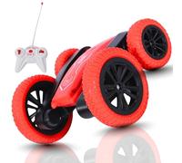 FUNFY 4WD High-Speed RC Butterfly Stunt Toy Car | Assorted | With 360° Flat and V Shape Rotation, Double Side Drive | Anti-Slip Shock Proof Tyres | Displaying Various Messages for Kids