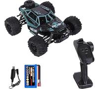 FUNFY Brushless Motor 1:16 Scale 4WD RC Car | Black | ABS Plastic and Metal | Capability For High-Speed Off-Road Adventures |Maximum Speed Of 35 KM/Hrs | Tweakable Speed Settings | For Kids