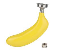 Funga d'anca, bottiglia di whisky a forma di banana simpatica bottiglia di vino portatile con imbuto per viaggiare in campeggio da trekking