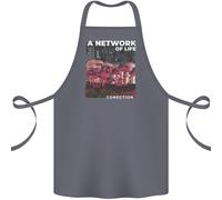 Funghi A Network Della Vita Mycology Cotone Grembiule 100% Biologico